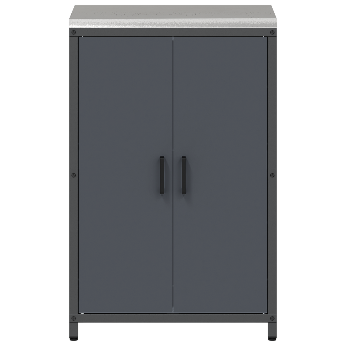 Keukenopslag Kast met plank met opslag met de deur Antraciet 60 x 50 x 92 cm Staal