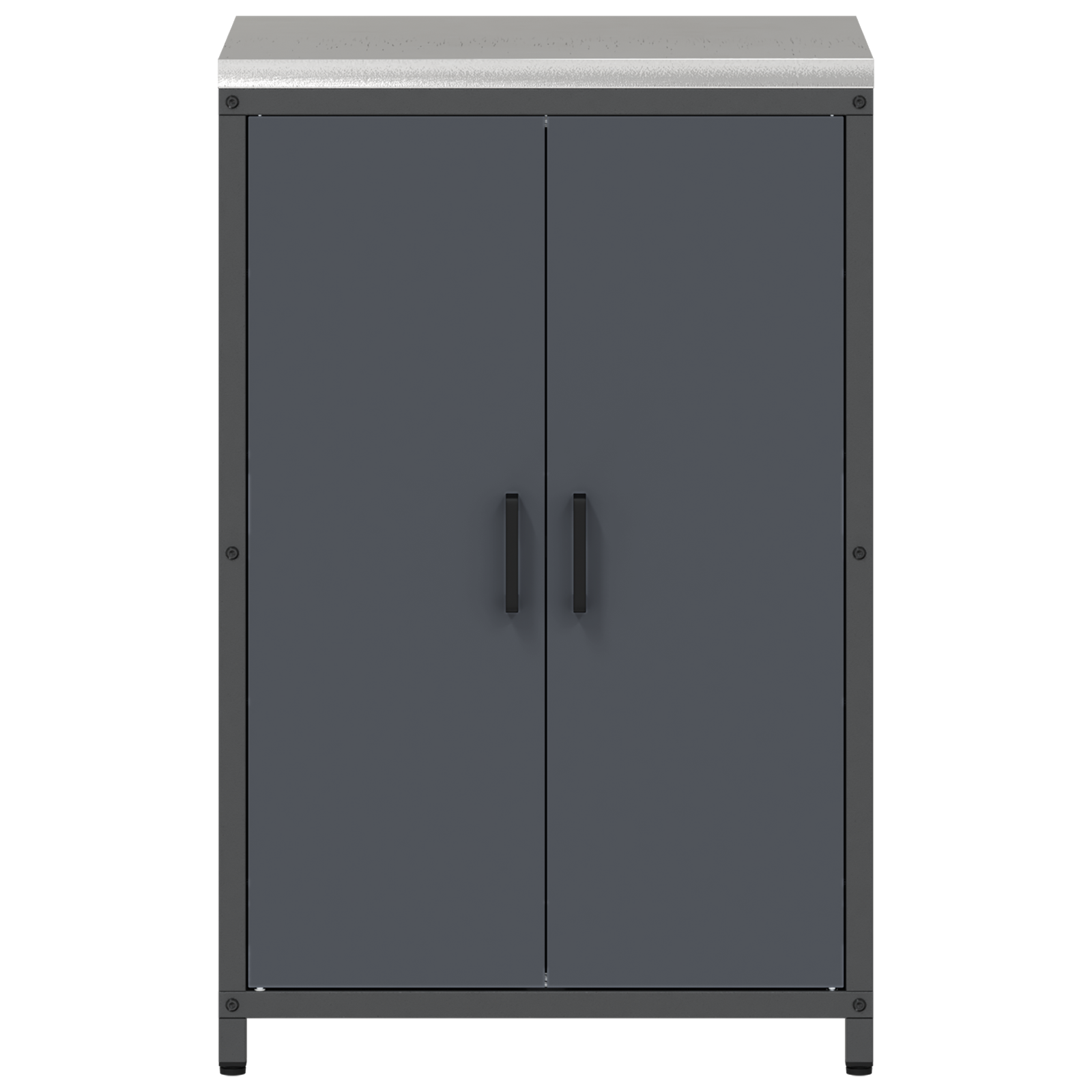 Keukenopslag Kast met plank met opslag met de deur Antraciet 60 x 50 x 92 cm Staal