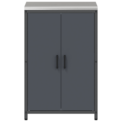 Keukenopslag Kast met plank met opslag met de deur Antraciet 60 x 50 x 92 cm Staal