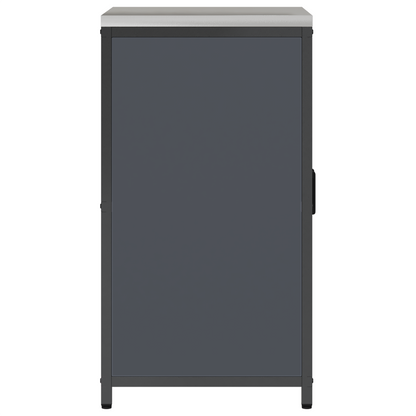 Keukenopslag Kast met plank met opslag met de deur Antraciet 60 x 50 x 92 cm Staal