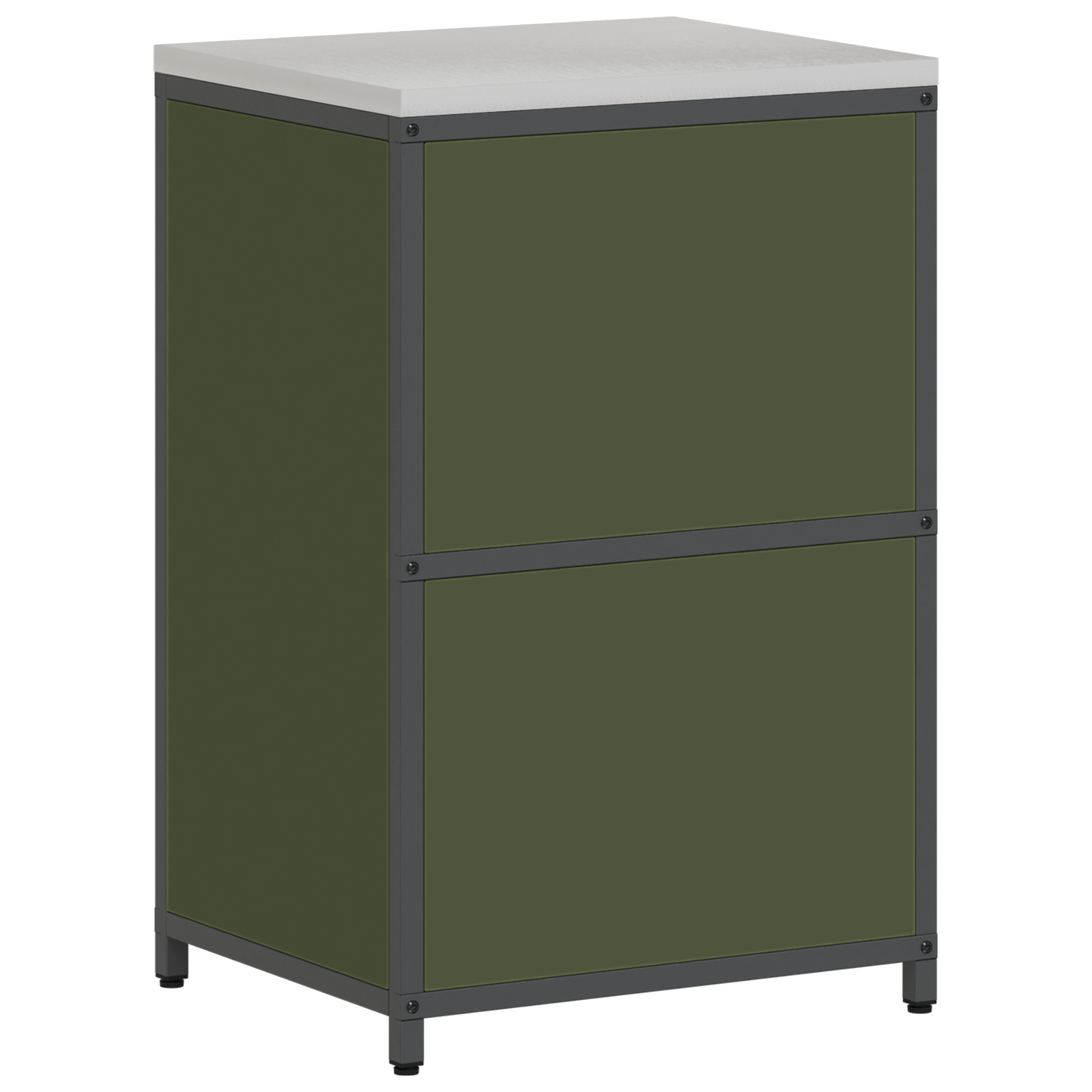 Keukenopslag Kast met plank met opslag met de deur met slot Olijfgroen 60 x 50 x 92 cm Staal