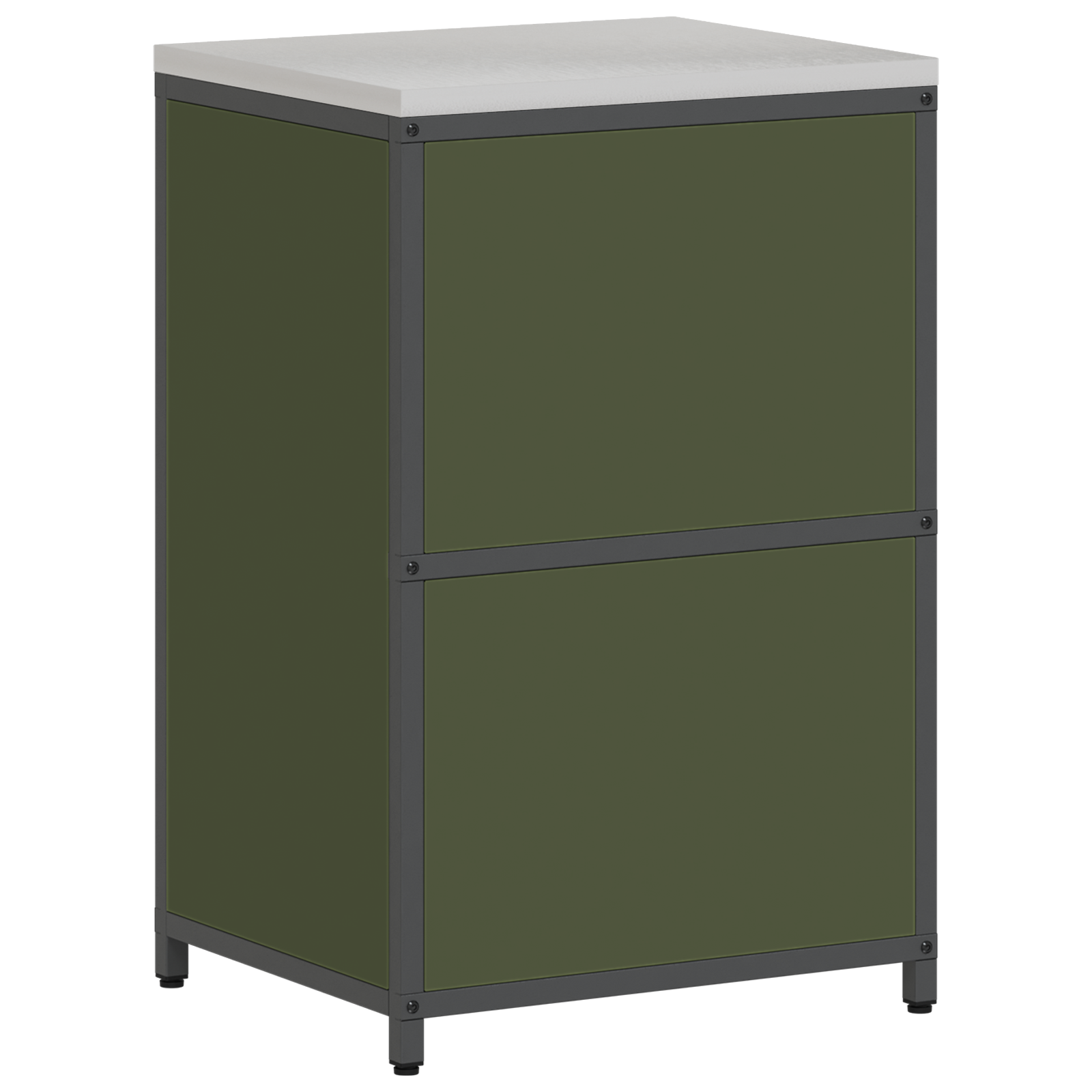 Keukenopslag Kast met plank met opslag met de deur met slot Olijfgroen 60 x 50 x 92 cm Staal