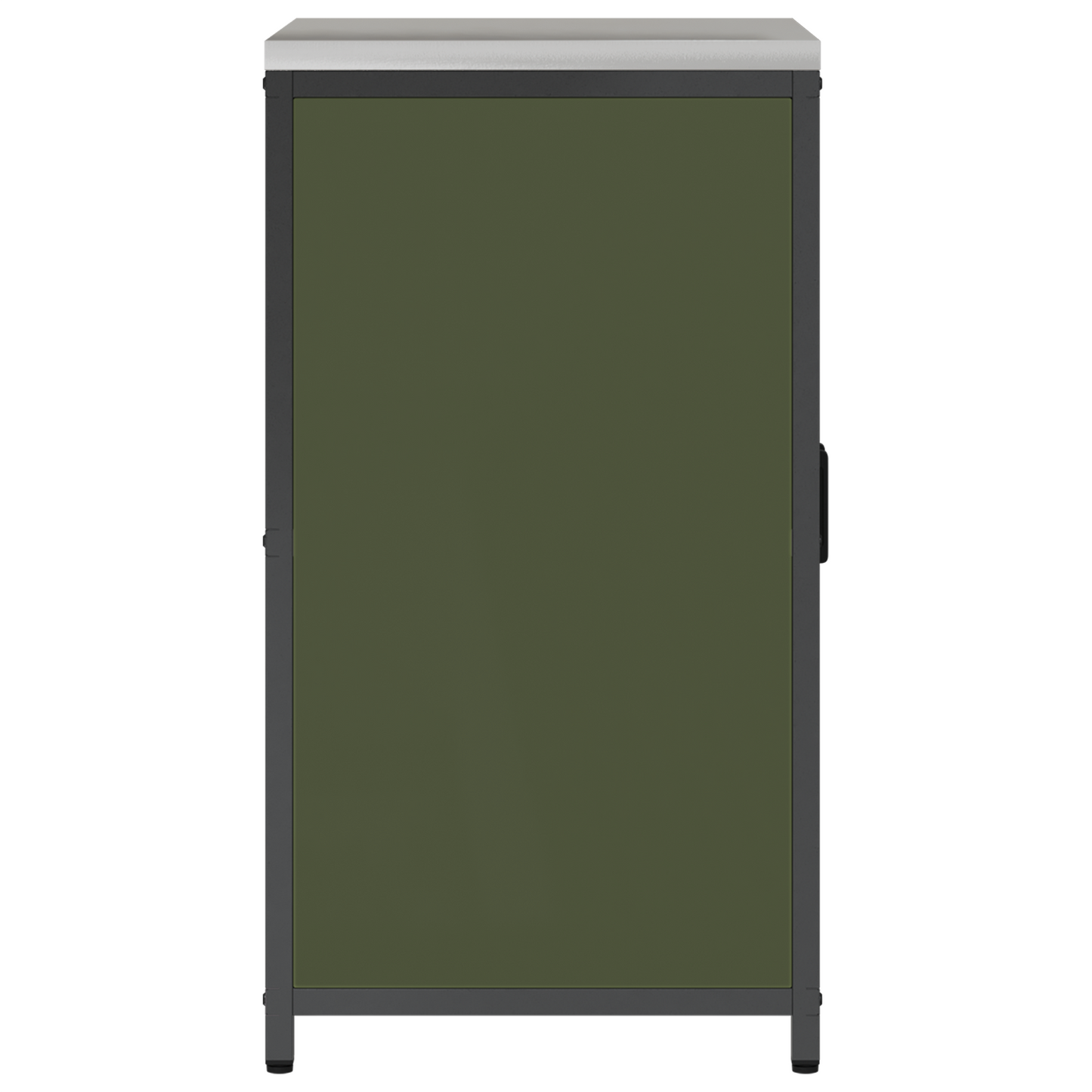 Keukenopslag Kast met plank met opslag met de deur met slot Olijfgroen 60 x 50 x 92 cm Staal