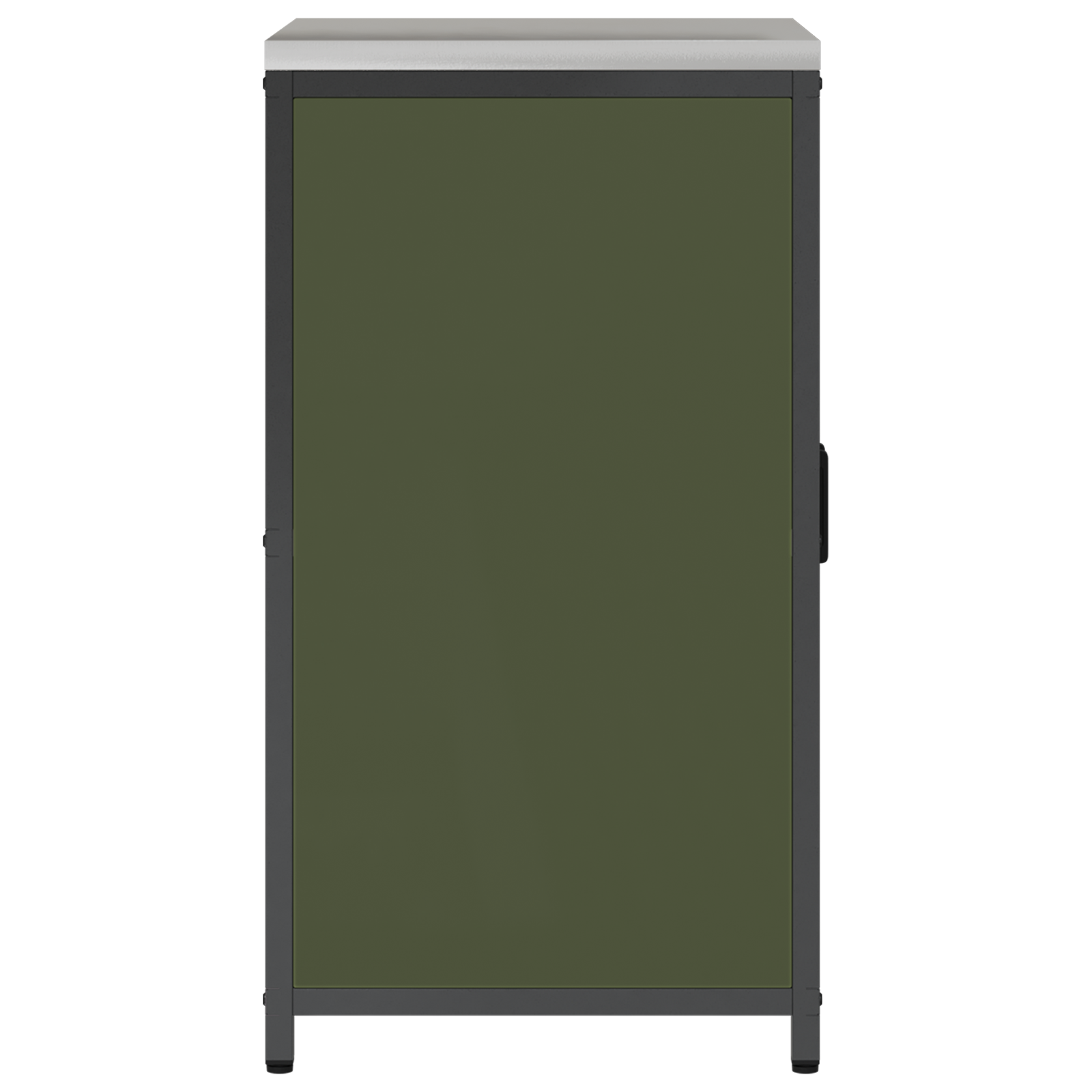Keukenopslag Kast met plank met opslag met de deur met slot Olijfgroen 60 x 50 x 92 cm Staal