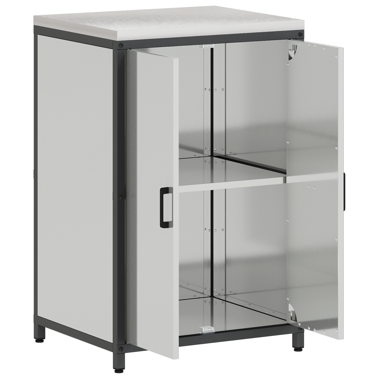 Keukenopslag Kast Zilver 60 x 50 x 92 cm Gegalvaniseerd staal