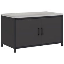 Keukenopslag Kast met plank met opslag met de deur Zwart 60 x 50 x 92 cm Staal