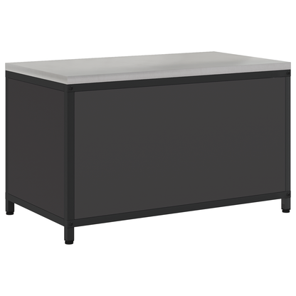 Keukenopslag Kast met plank met opslag met de deur Zwart 60 x 50 x 92 cm Staal