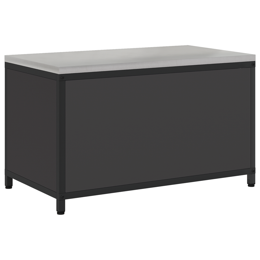 Keukenopslag Kast met plank met opslag met de deur Zwart 60 x 50 x 92 cm Staal