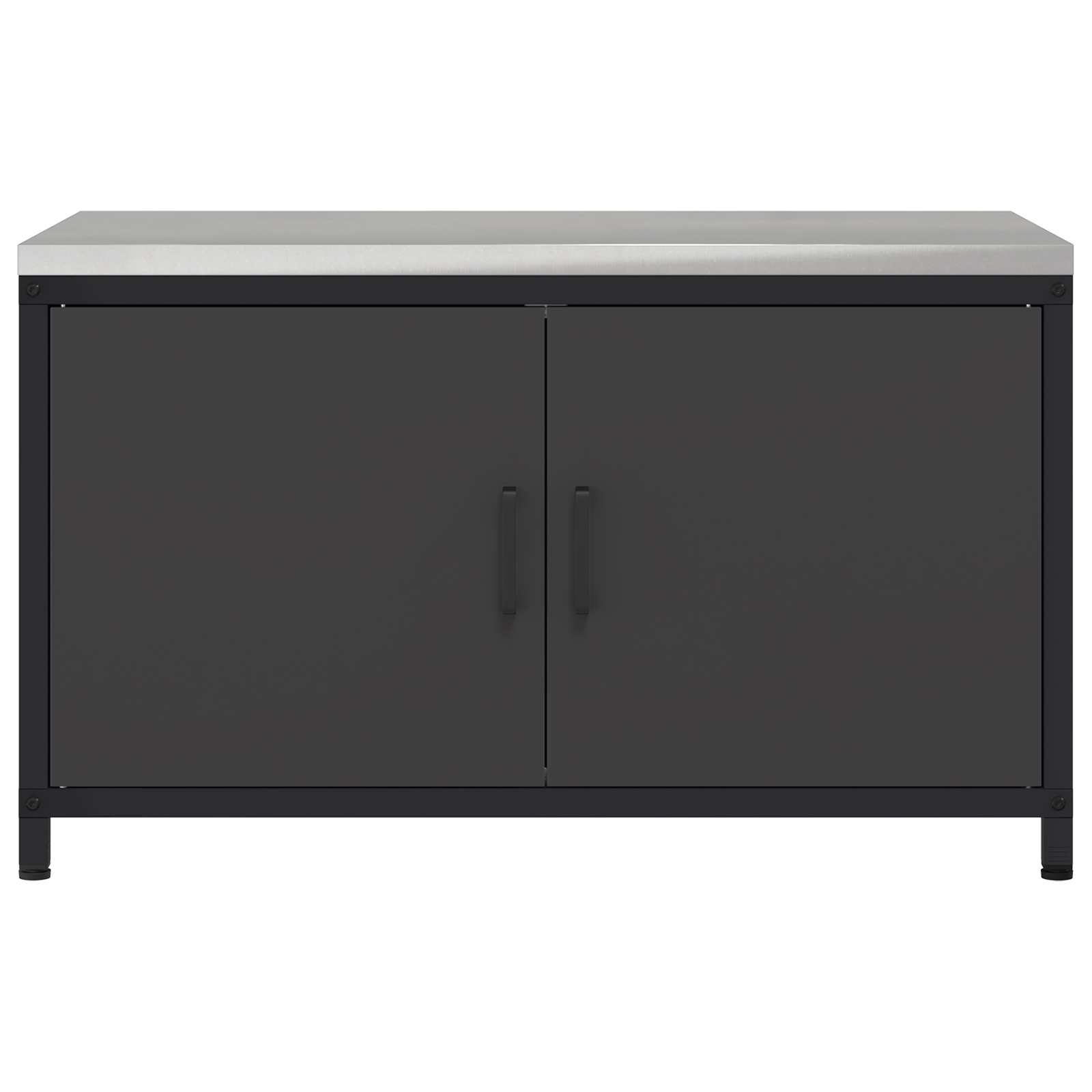 Keukenopslag Kast met plank met opslag met de deur Zwart 60 x 50 x 92 cm Staal
