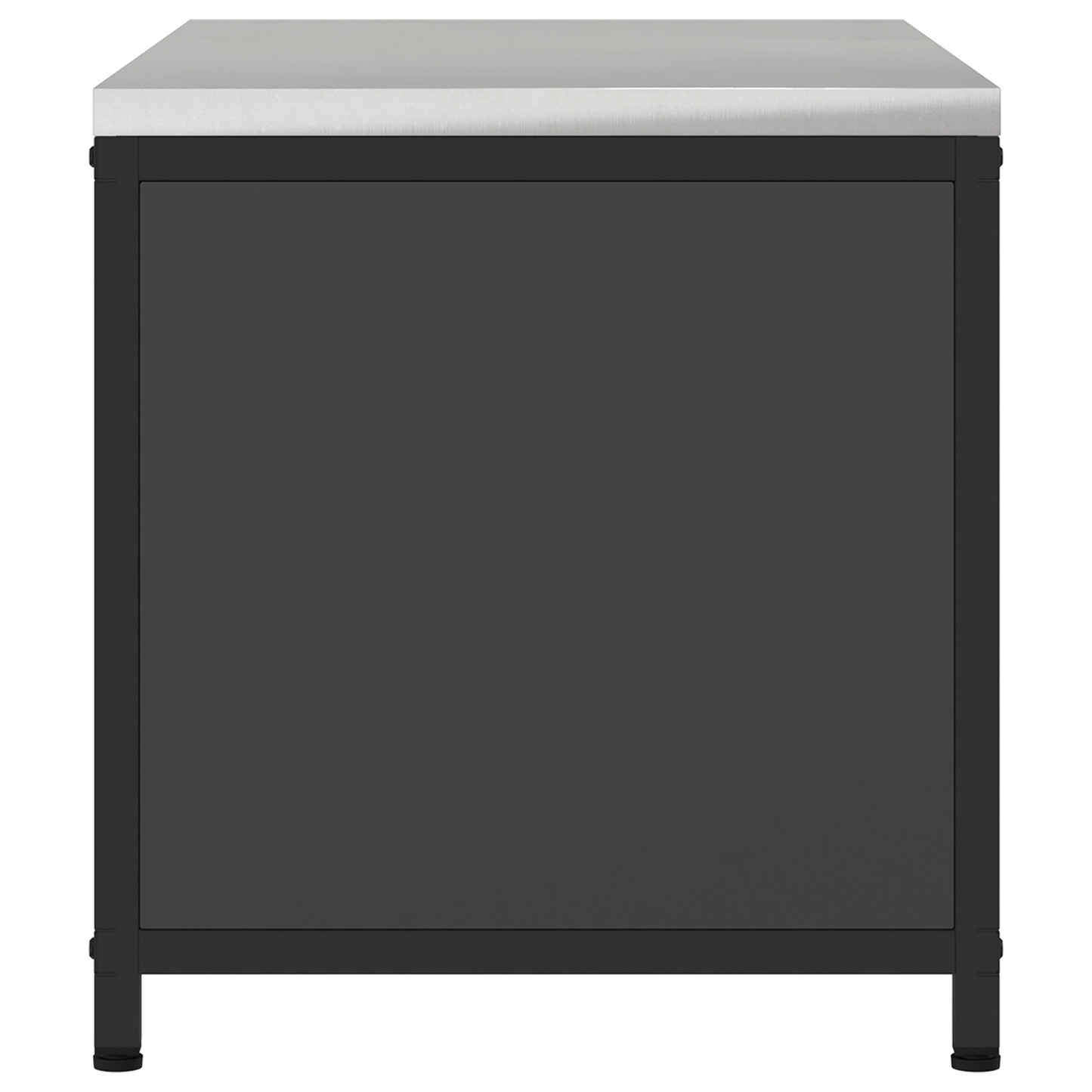 Keukenopslag Kast met plank met opslag met de deur Zwart 60 x 50 x 92 cm Staal