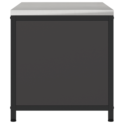 Keukenopslag Kast met plank met opslag met de deur Zwart 60 x 50 x 92 cm Staal