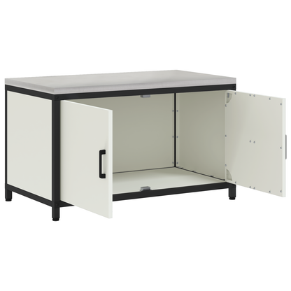 Keukenopslag Kast met lade met plank met opslag met de deur Wit 60 x 50 x 92 cm Staal