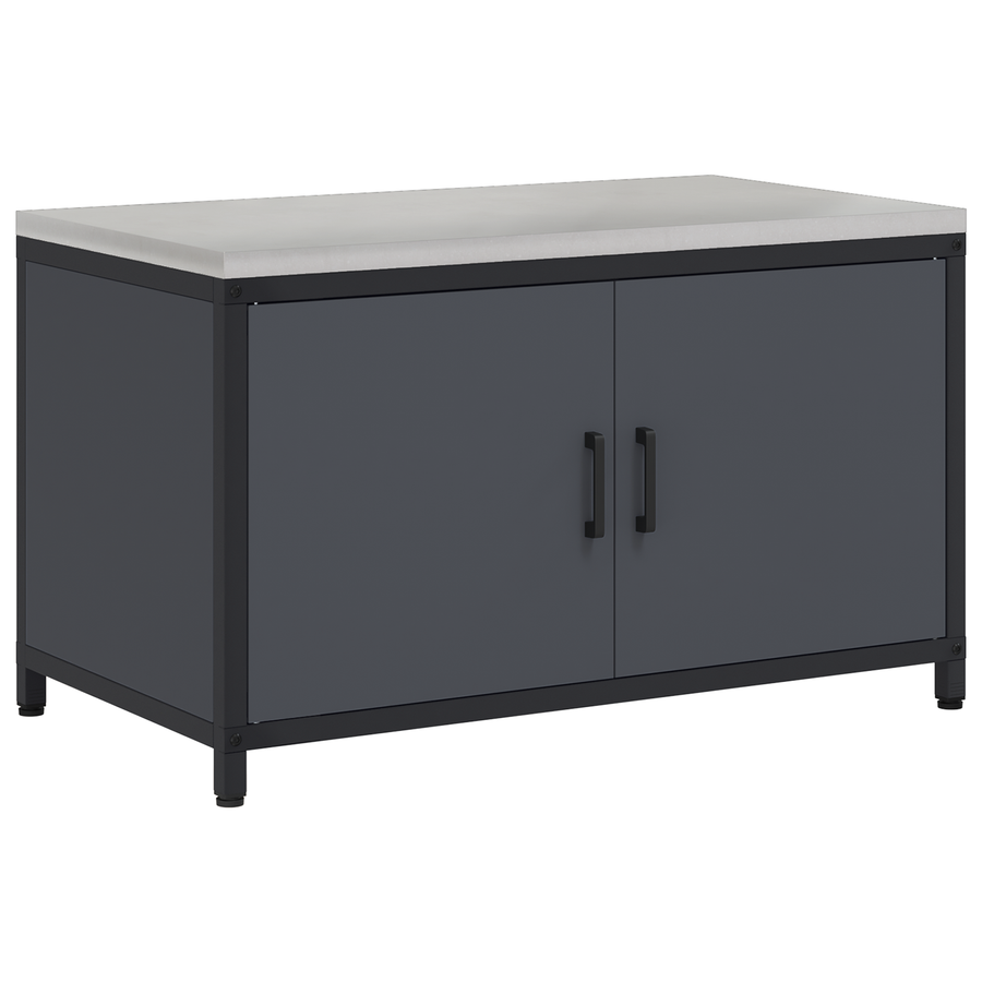 Keukenopslag Kast met plank met opslag met de deur Antraciet 60 x 50 x 92 cm Staal