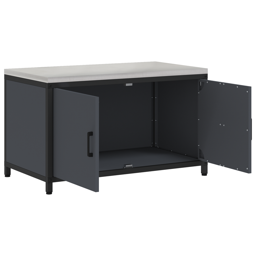 Keukenopslag Kast met plank met opslag met de deur Antraciet 60 x 50 x 92 cm Staal