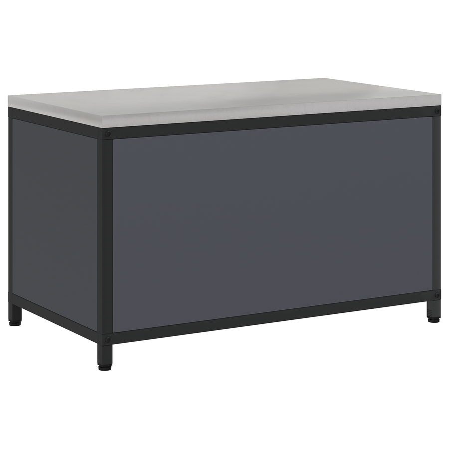 Keukenopslag Kast met plank met opslag met de deur Antraciet 60 x 50 x 92 cm Staal