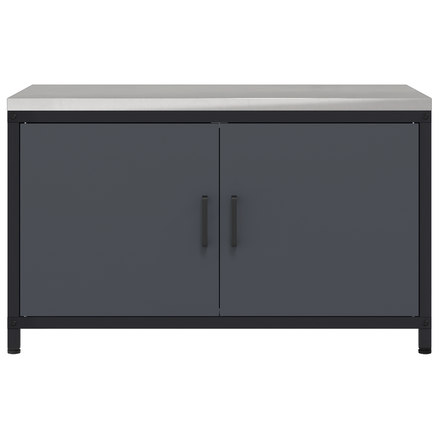 Keukenopslag Kast met plank met opslag met de deur Antraciet 60 x 50 x 92 cm Staal
