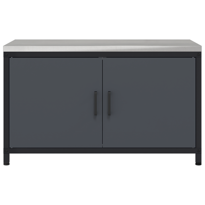 Keukenopslag Kast met plank met opslag met de deur Antraciet 60 x 50 x 92 cm Staal