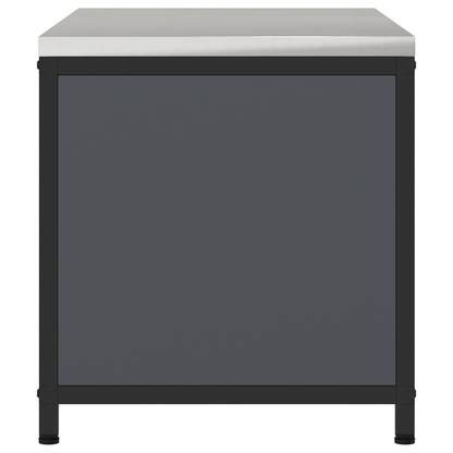 Keukenopslag Kast met plank met opslag met de deur Antraciet 60 x 50 x 92 cm Staal