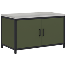 Keukenopslag Kast met plank met opslag met de deur Olijfgroen 60 x 50 x 92 cm Staal