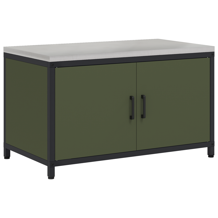 Keukenopslag Kast met plank met opslag met de deur Olijfgroen 60 x 50 x 92 cm Staal