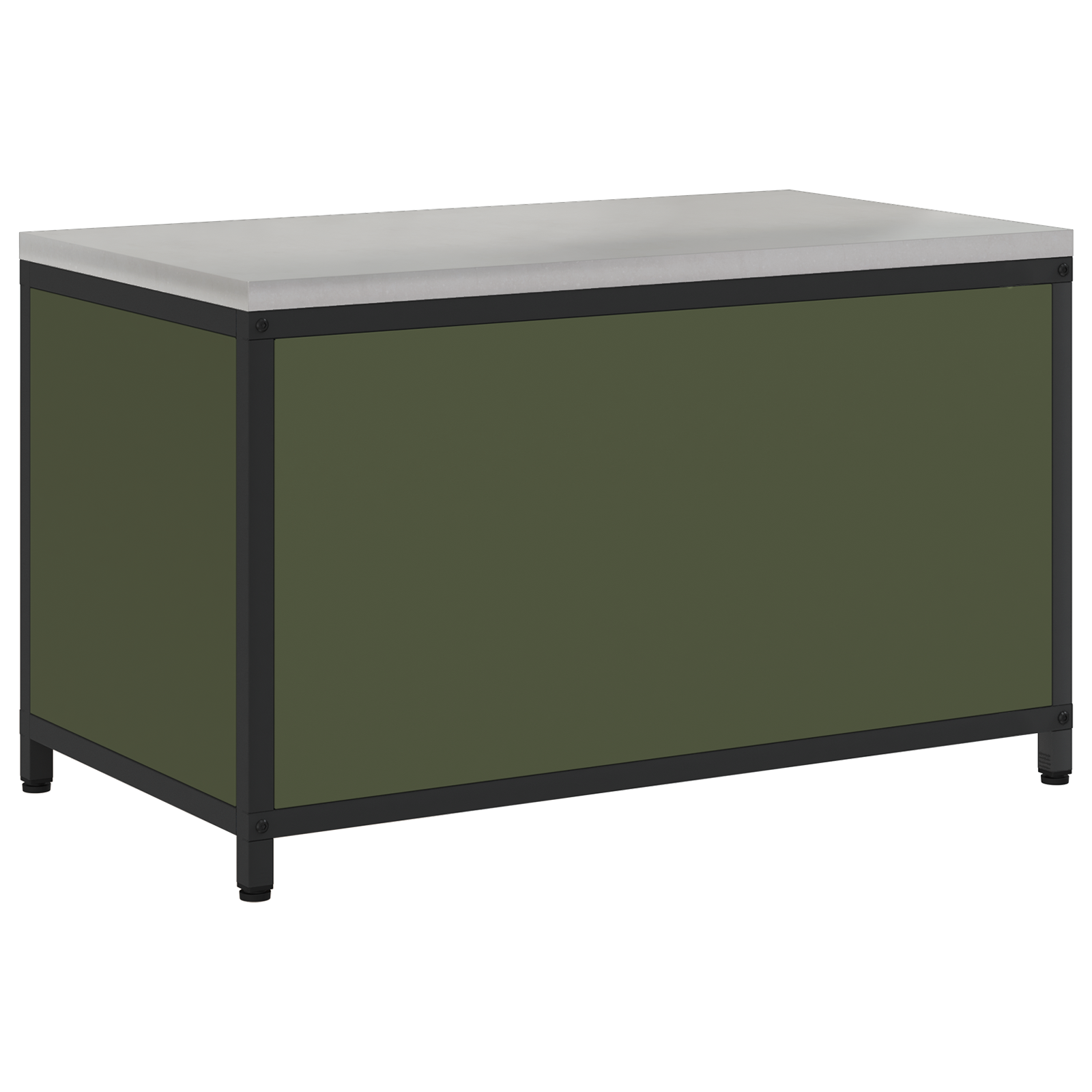 Keukenopslag Kast met plank met opslag met de deur Olijfgroen 60 x 50 x 92 cm Staal