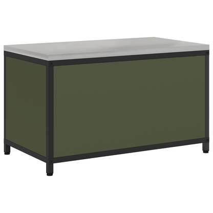 Keukenopslag Kast met plank met opslag met de deur Olijfgroen 60 x 50 x 92 cm Staal