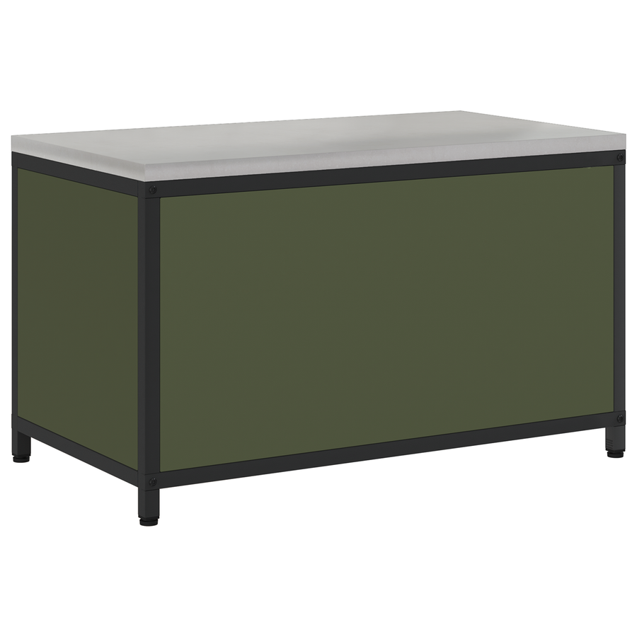Keukenopslag Kast met plank met opslag met de deur Olijfgroen 60 x 50 x 92 cm Staal