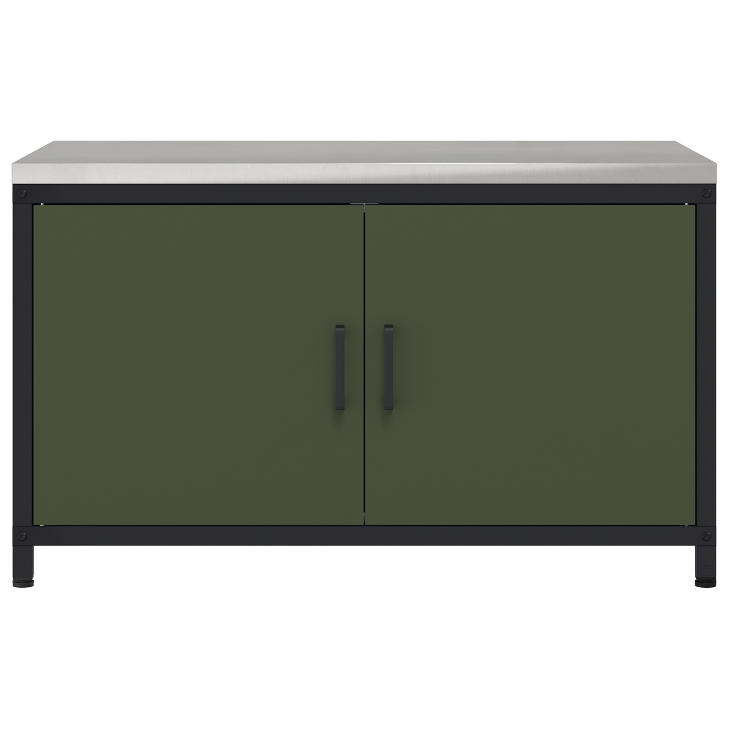 Keukenopslag Kast met plank met opslag met de deur Olijfgroen 60 x 50 x 92 cm Staal