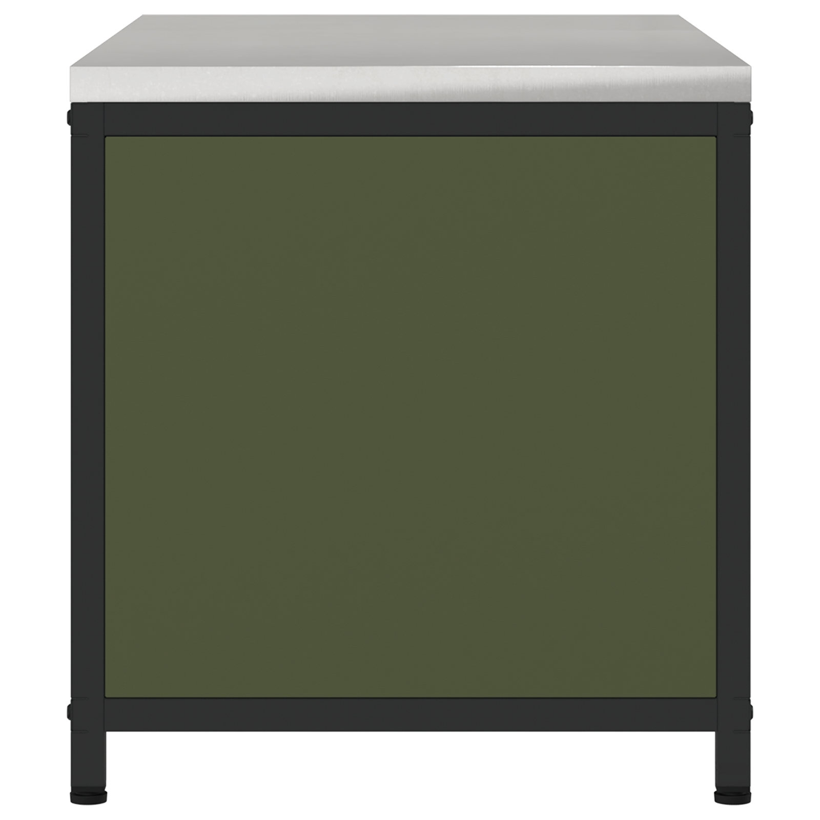 Keukenopslag Kast met plank met opslag met de deur Olijfgroen 60 x 50 x 92 cm Staal