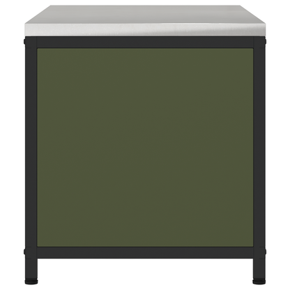 Keukenopslag Kast met plank met opslag met de deur Olijfgroen 60 x 50 x 92 cm Staal
