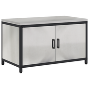 Keukenkast 60x50x92 cm roestvrij staal zilver
