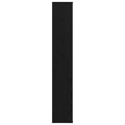 Kamerscherm Zwart eiken 100 x 24 x 140 cm Bewerkt hout