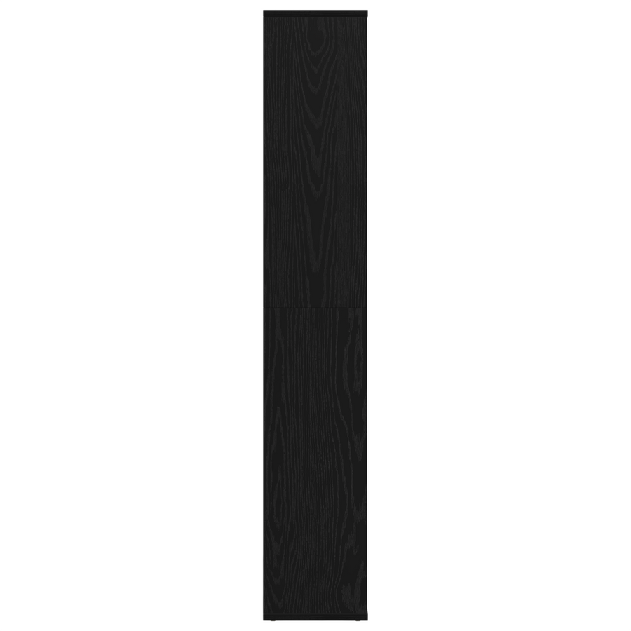 Kamerscherm Zwart eiken 100 x 24 x 140 cm Bewerkt hout
