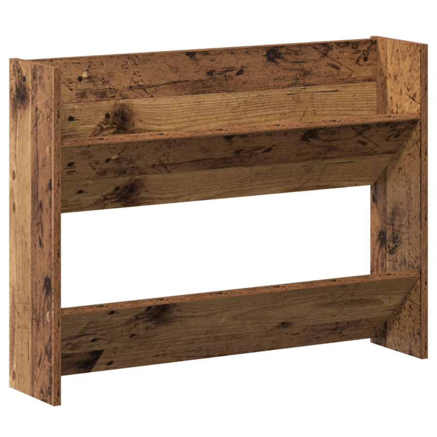 Wand Schoenenkasten 2 pcs Oud hout 60 x 18 x 60 cm Bewerkt hout