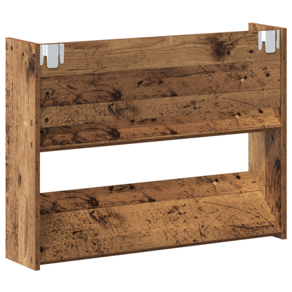 Wand Schoenenkasten 2 pcs Oud hout 60 x 18 x 60 cm Bewerkt hout