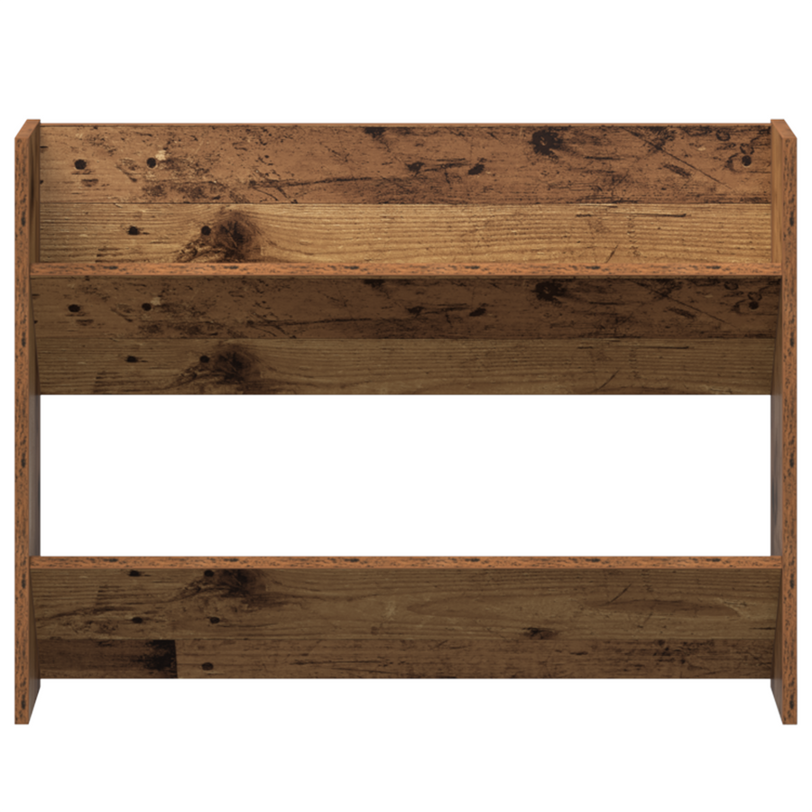 Wand Schoenenkasten 2 pcs Oud hout 60 x 18 x 60 cm Bewerkt hout