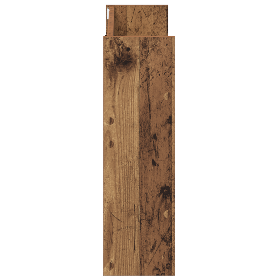 Wand Schoenenkasten 2 pcs Oud hout 60 x 18 x 60 cm Bewerkt hout