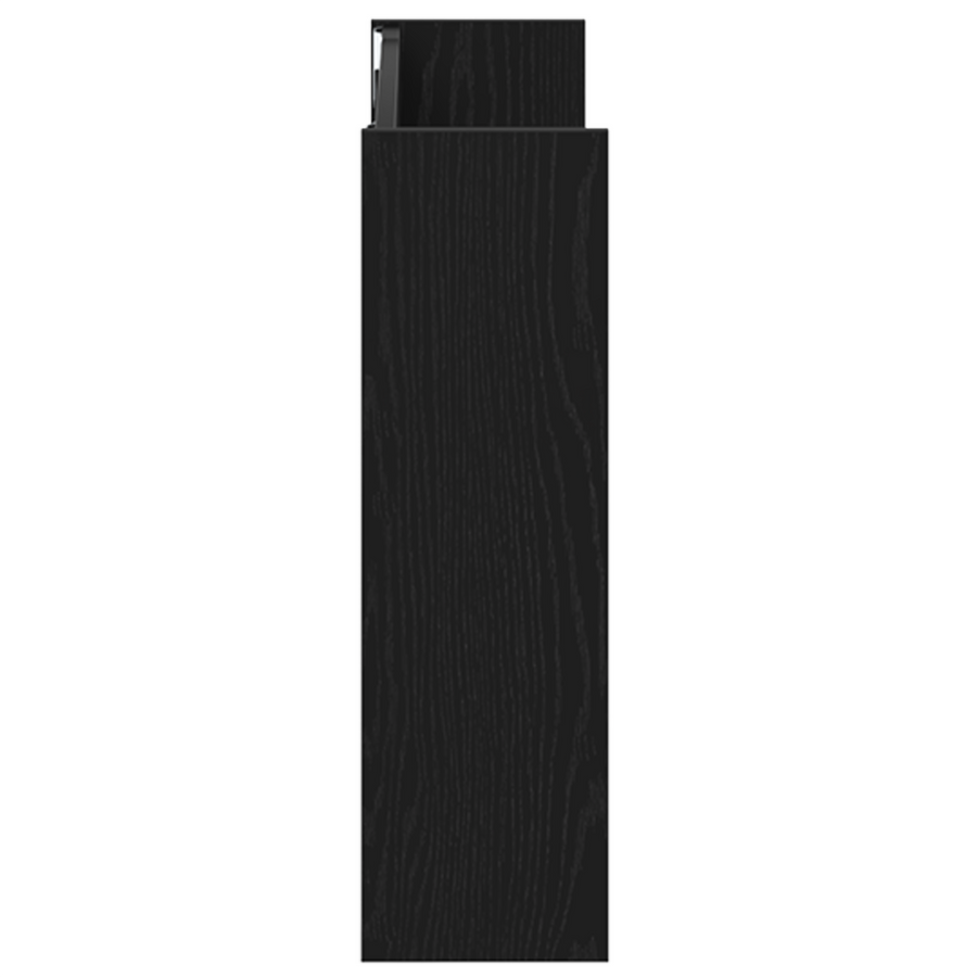 Wand Schoenenkasten Zwart eiken 60 x 18 x 60 cm Bewerkt hout