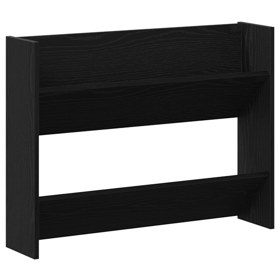 Wand Schoenenkasten met plank Anders 2 pcs Zwart eiken 60 x 18 x 60 cm