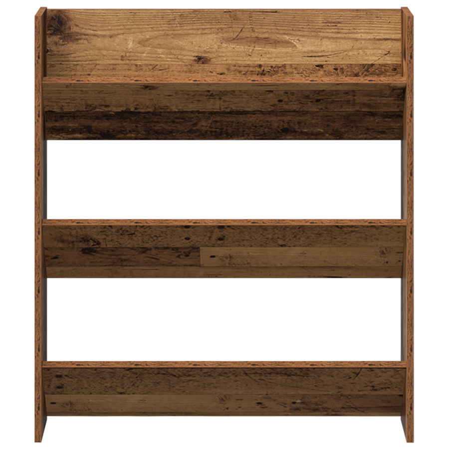 Wand Schoenenkasten 2 pcs Oud hout 60 x 18 x 60 cm Bewerkt hout