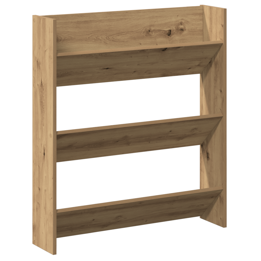 Wand Schoenenkasten met plank Anders met opslag 2 pcs artisanaal eikenkleurig