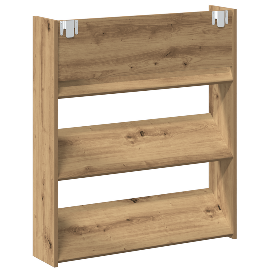 Wand Schoenenkasten met plank Anders met opslag 2 pcs artisanaal eikenkleurig