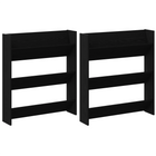 Shoe Cabinet 2 pcs Black Oak 85 x 18 x 90 cm Engineered Wood