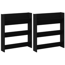 Wand Schoenenkasten met plank Anders 2 pcs Zwart eiken 60 x 18 x 60 cm