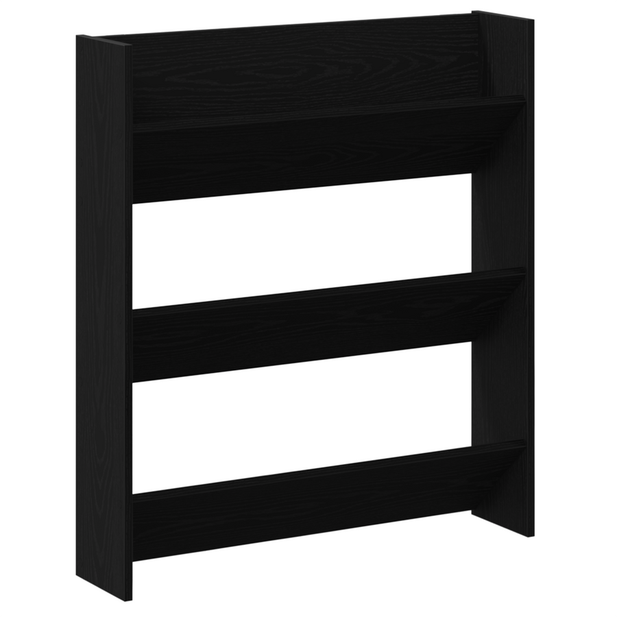 Wand Schoenenkasten met plank Anders 2 pcs Zwart eiken 60 x 18 x 60 cm