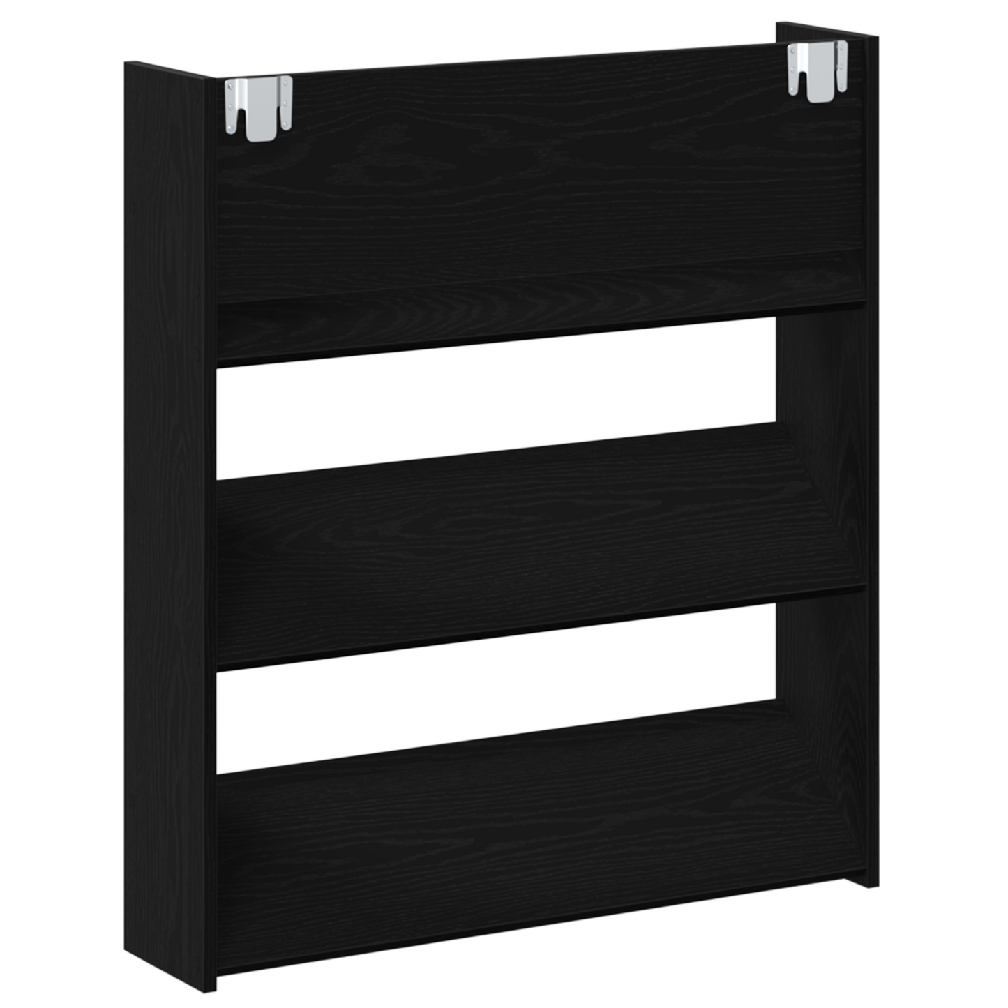 Wand Schoenenkasten met plank Anders 2 pcs Zwart eiken 60 x 18 x 60 cm