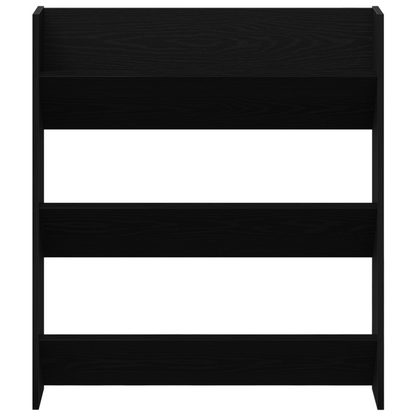 Wand Schoenenkasten met plank Anders 2 pcs Zwart eiken 60 x 18 x 60 cm