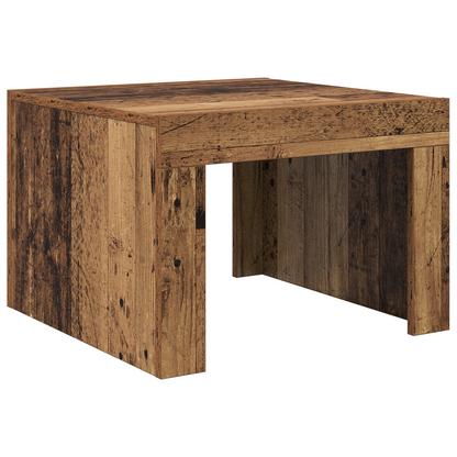 Salontafel Oud hout 50 x 50 x 35 cm Bewerkt hout