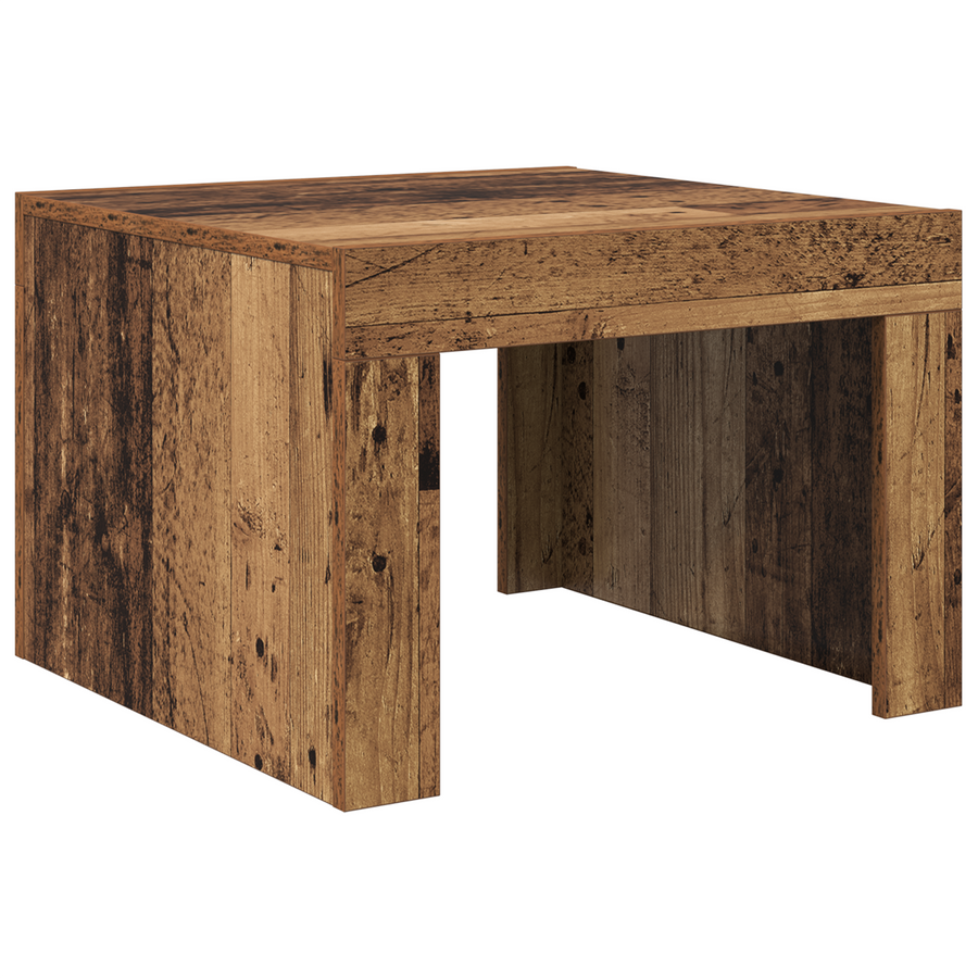 Salontafel Oud hout 50 x 50 x 35 cm Bewerkt hout