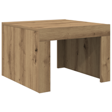 Salontafel artisanaal eikenkleurig 50 x 50 x 35 cm Bewerkt hout